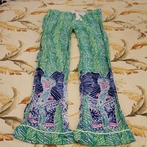 Lilly Pulitzer Tropical Leaf Pajama Pants